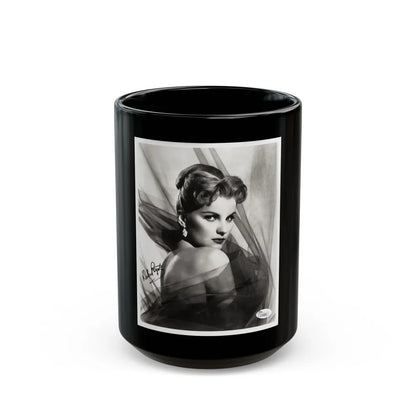 Debra Paget #04 - 8x10 B&W Glamour Portrait Upper Body Bare Shoulders Photo signed 3 (Vintage Female Icon) Black Coffee Mug-15oz-Go Mug Yourself