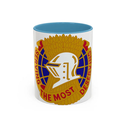 Troop Support Agency (U.S. Army) Accent Coffee Mug-11oz-Light Blue-Go Mug Yourself