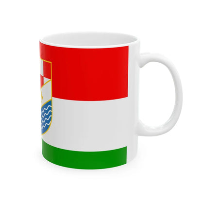 Flag of Posavina Canton Bosnia and Herzegovina - White Coffee Mug-Go Mug Yourself