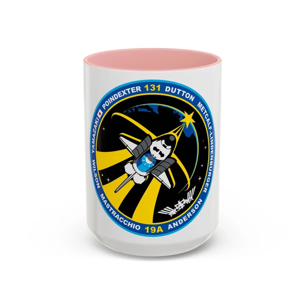 STS 131 (NASA) Accent Coffee Mug-15oz-Pink-Go Mug Yourself