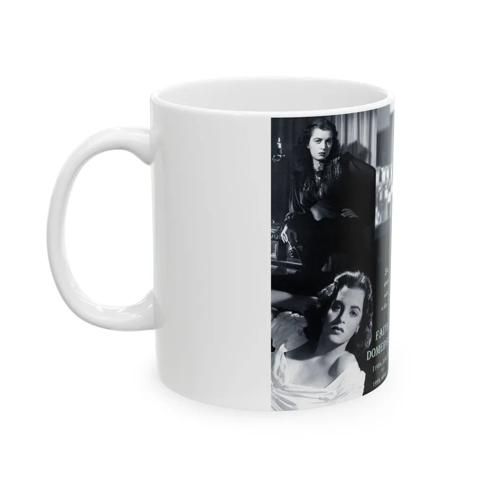 Faith Domergue #82 - Wallpaper (Vintage Female Icon) White Coffee Mug-Go Mug Yourself