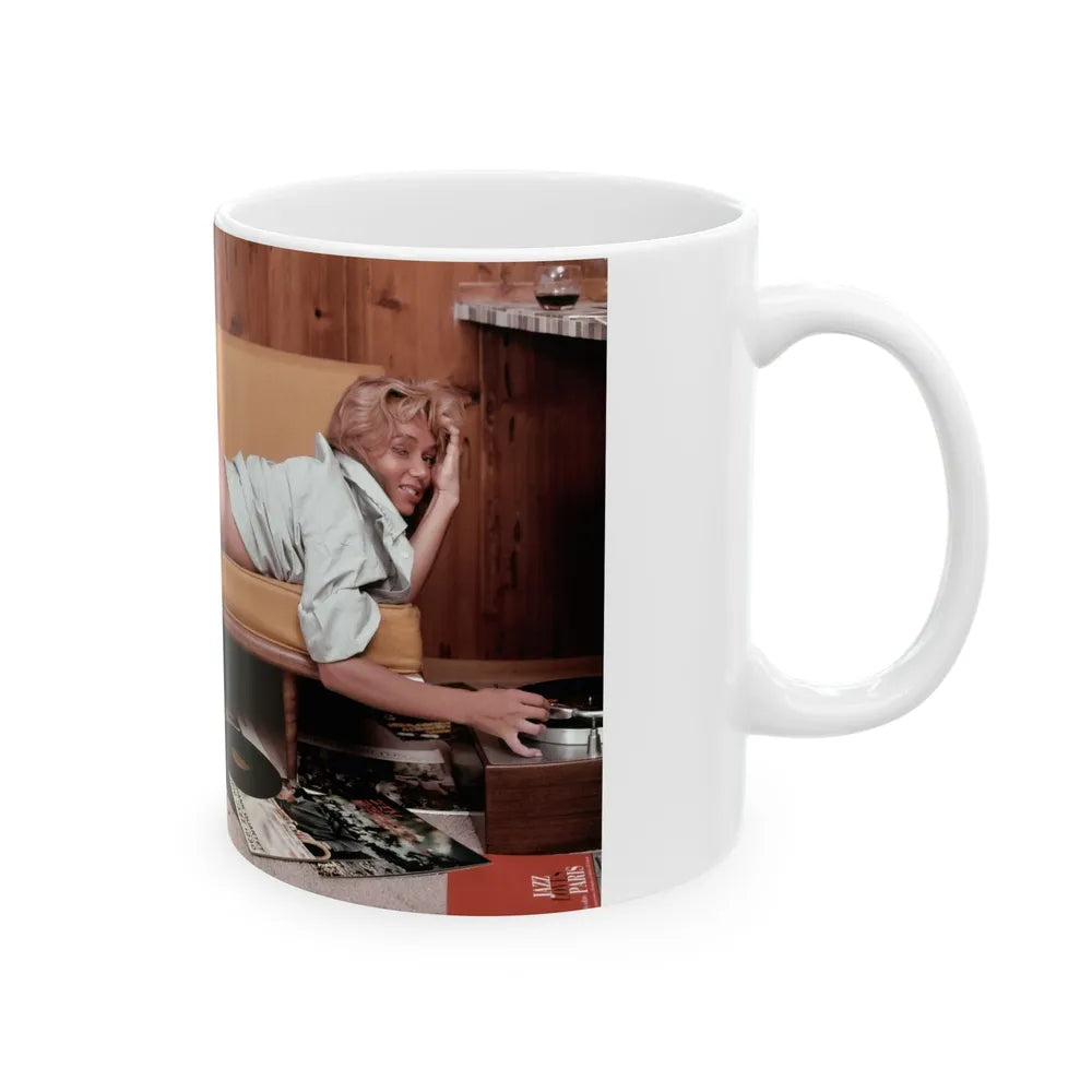 Yvette Vickers #45 - Playboy 1959 Photo (Vintage Female Icon) White Coffee Mug-Go Mug Yourself