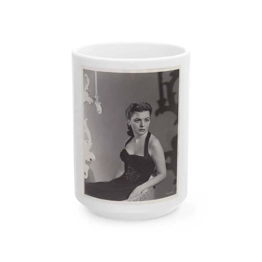 Faith Domergue #166 (Vintage Female Icon) White Coffee Mug-15oz-Go Mug Yourself