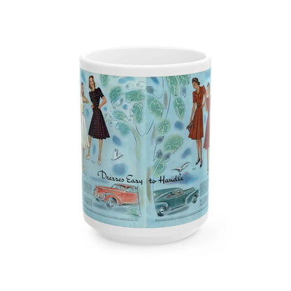 Dresses Easy to Handle, Woman's Home Companion, April 1940 - White Coffee Mug-15oz-Go Mug Yourself