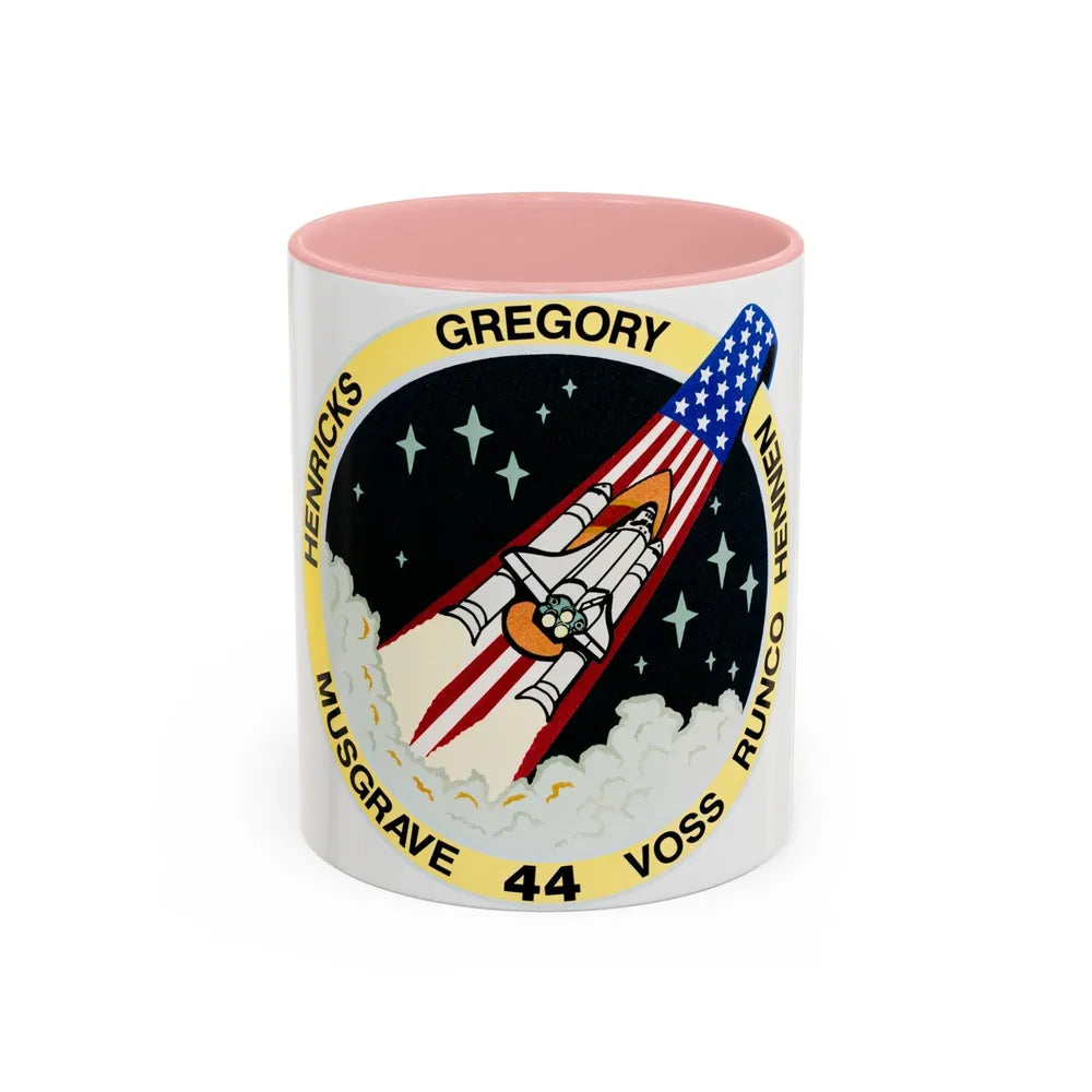 STS 44 (NASA) Accent Coffee Mug-11oz-Pink-Go Mug Yourself