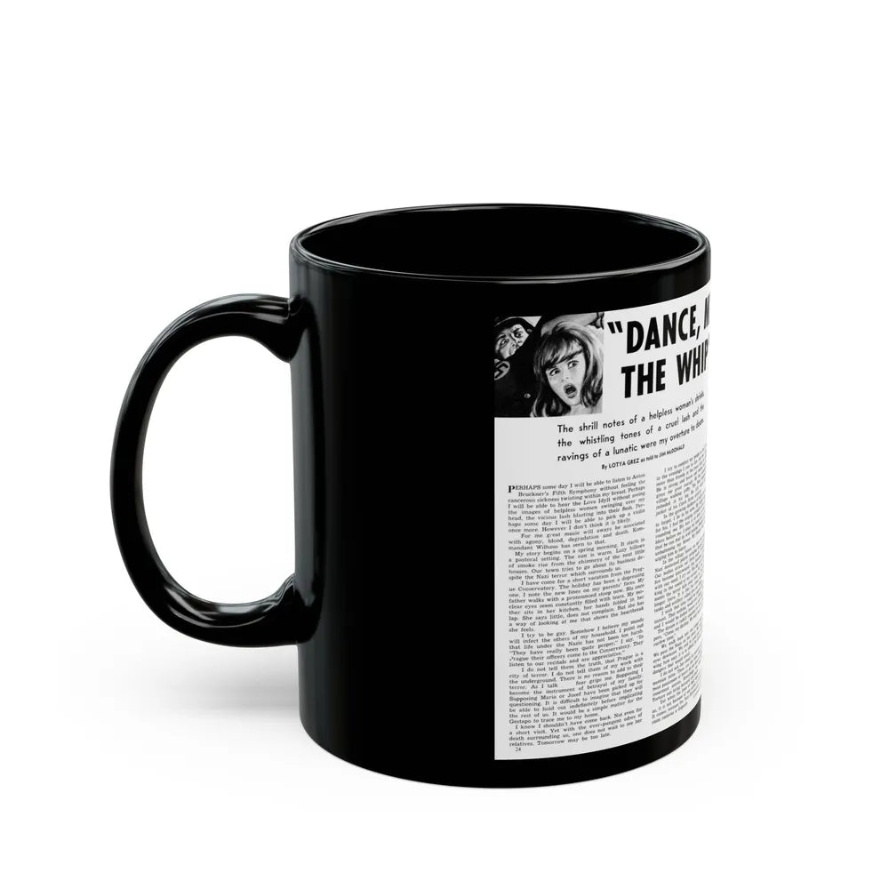 Dance, My Darlings, To The Whip's Evi Song, Man's Book, February 1973 - Black Coffee Mug-Go Mug Yourself