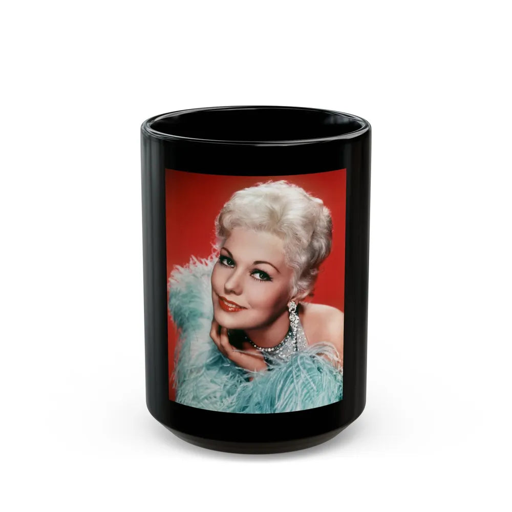 Kim Novak #327 (Vintage Female Icon) Black Coffee Mug-15oz-Go Mug Yourself