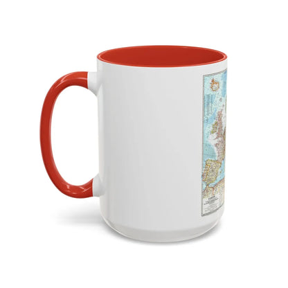 Europe (1957) (Map) Accent Coffee Mug-Go Mug Yourself