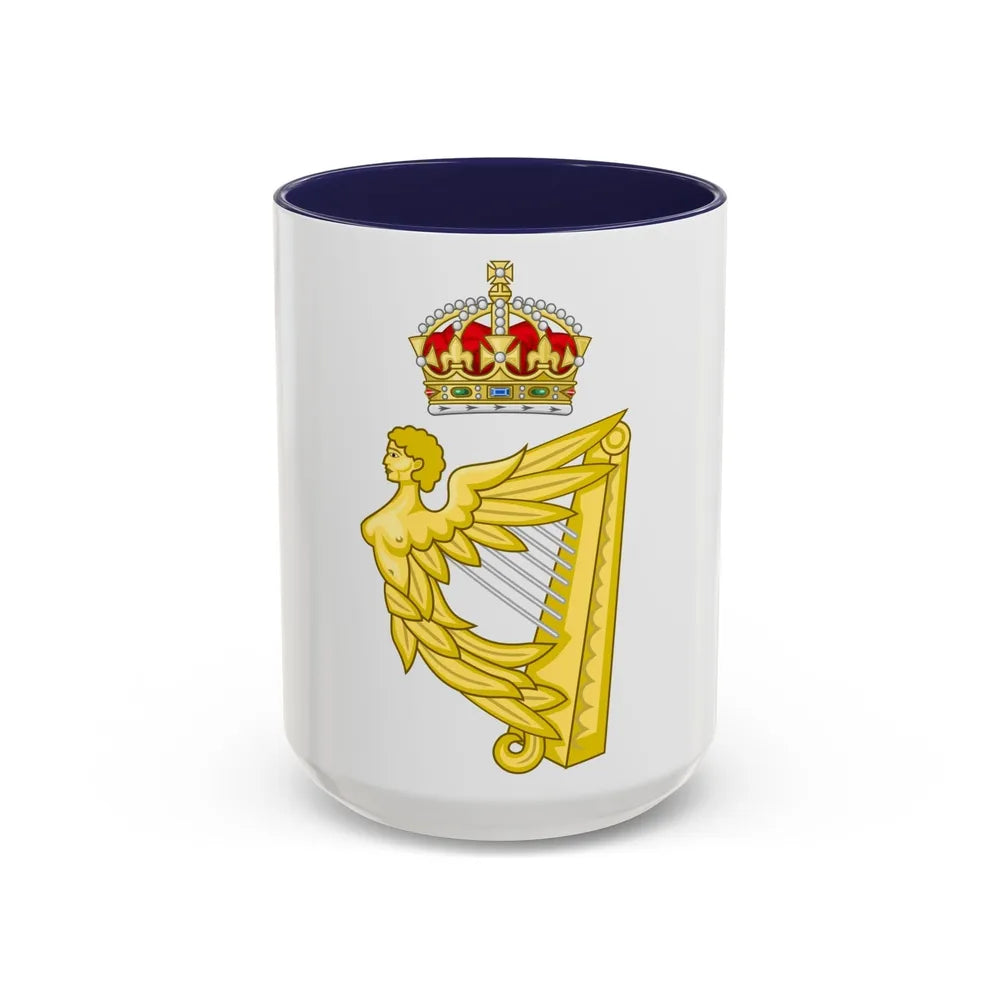 Crowned Harp (Tudor Crown) - Accent Coffee Mug-15oz-Navy-Go Mug Yourself