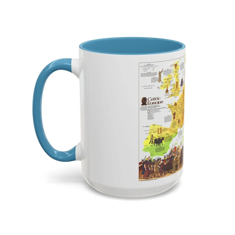 Europe - Celtic (1977) (Map) Accent Coffee Mug-Go Mug Yourself