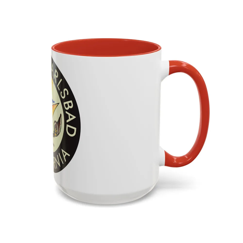 Seal of Carlsbad California - Accent Coffee Mug-Go Mug Yourself