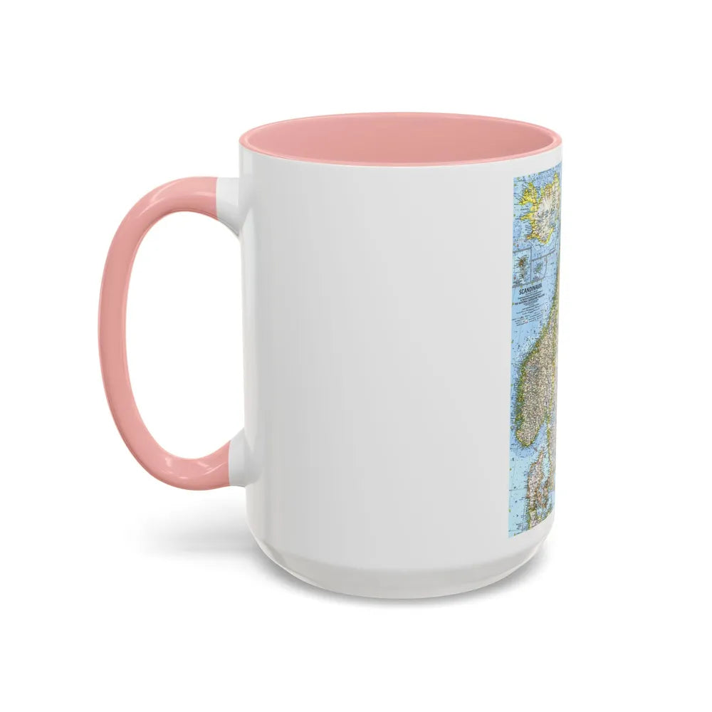 Scandinavia (1963) (Map) Accent Coffee Mug-Go Mug Yourself