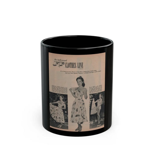 Terry Moore #634 - Magazine Page 3 B&W Photos & Captions (Vintage Female Icon) Black Coffee Mug-11oz-Go Mug Yourself