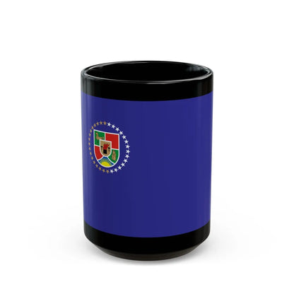 Flag of Luhansk Oblast Ukraine - Black Coffee Mug-15oz-Go Mug Yourself