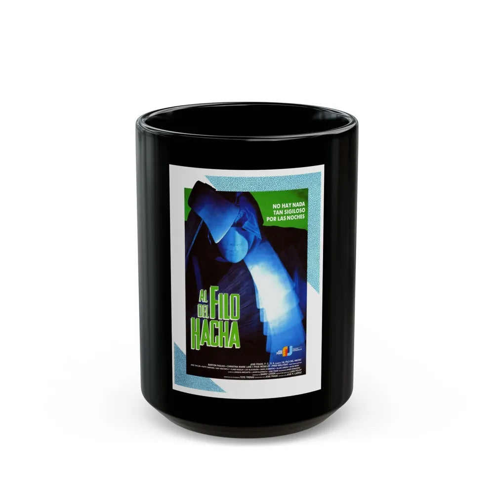 EDGE OF THE AXE 1988 Movie Poster - Black Coffee Mug-15oz-Go Mug Yourself