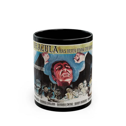 DRACULA HAS RISEN FROM THE GRAVE 1968 Movie Poster - Black Coffee Mug-11oz-Go Mug Yourself