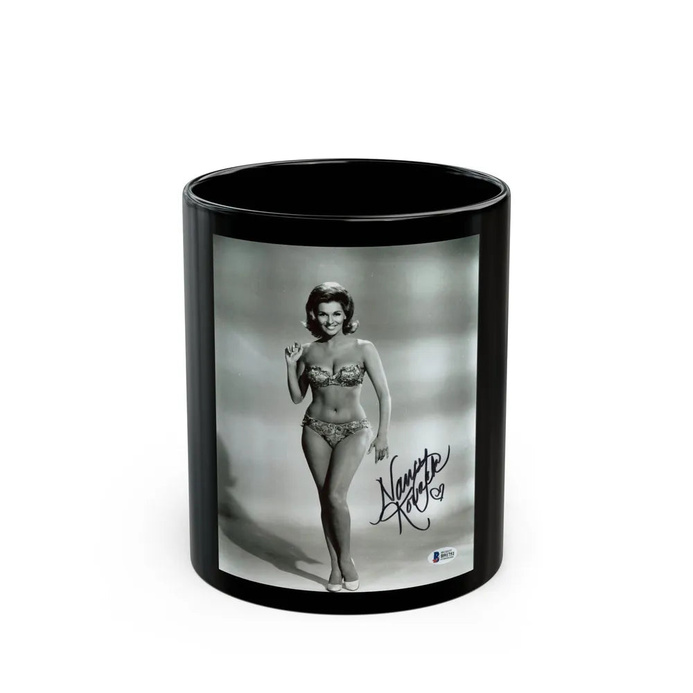 Nancy Kovack #031 (Vintage Female Icon) Black Coffee Mug-11oz-Go Mug Yourself