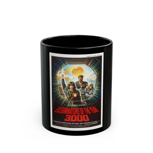 EXTERMINATORS OF THE YEAR 3000 1983 Movie Poster - Black Coffee Mug-11oz-Go Mug Yourself