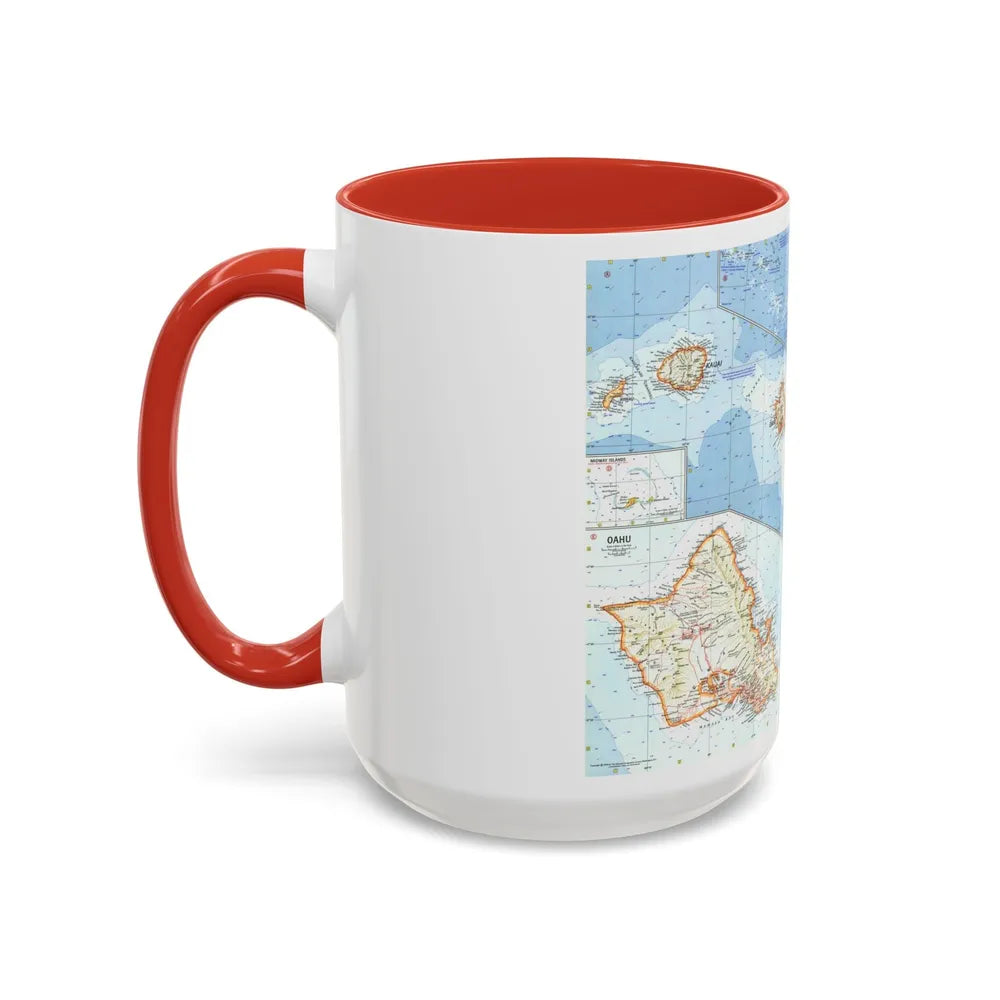 USA - Hawaii (1960) (Map) Accent Coffee Mug-Go Mug Yourself