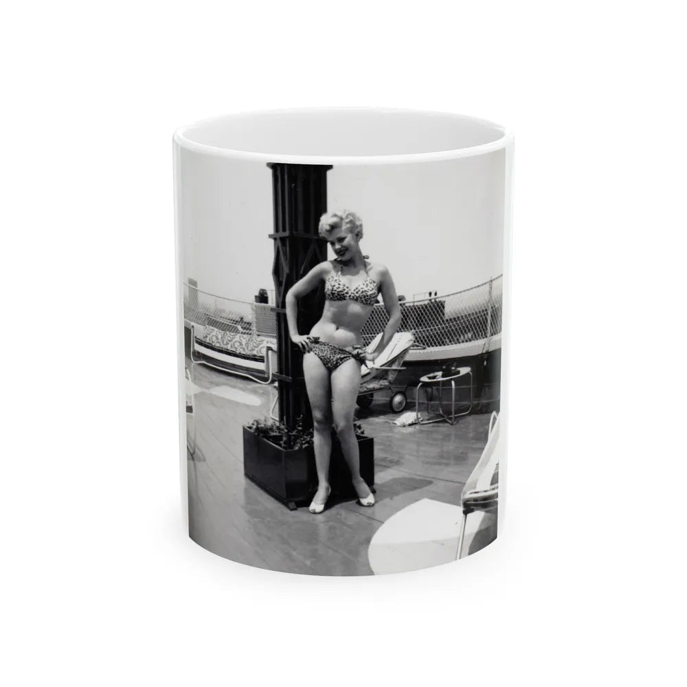 Barbara Nichols #372 (Vintage Female Icon) White Coffee Mug-11oz-Go Mug Yourself