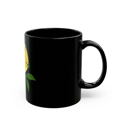 Golden Rose Badge - Black Coffee Mug-Go Mug Yourself