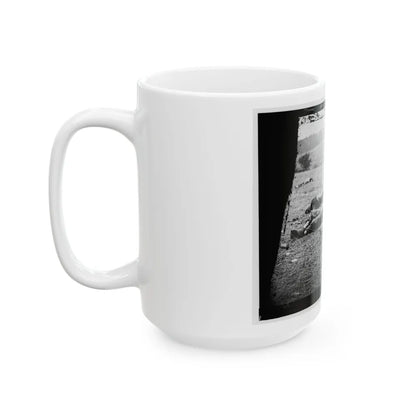 Gettysburg, Pa. Bodies Of Federal Soldiers, Killed On July 1, Near The Mcpherson Woods (U.S. Civil War) White Coffee Mug-Go Mug Yourself