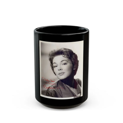 Barbara Rush #246 (Vintage Female Icon) Black Coffee Mug-15oz-Go Mug Yourself