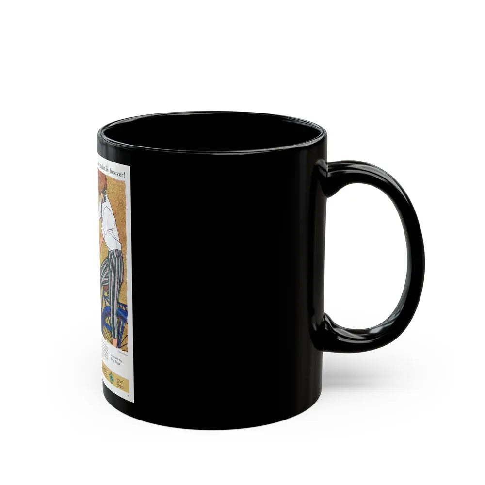 Coloray advertisement, Seventeen magazine, May 1958 - Black Coffee Mug-Go Mug Yourself