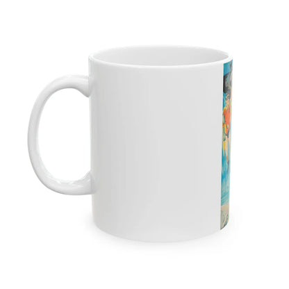 Batman and Robin, movie poster illustrations (1) - White Coffee Mug-Go Mug Yourself