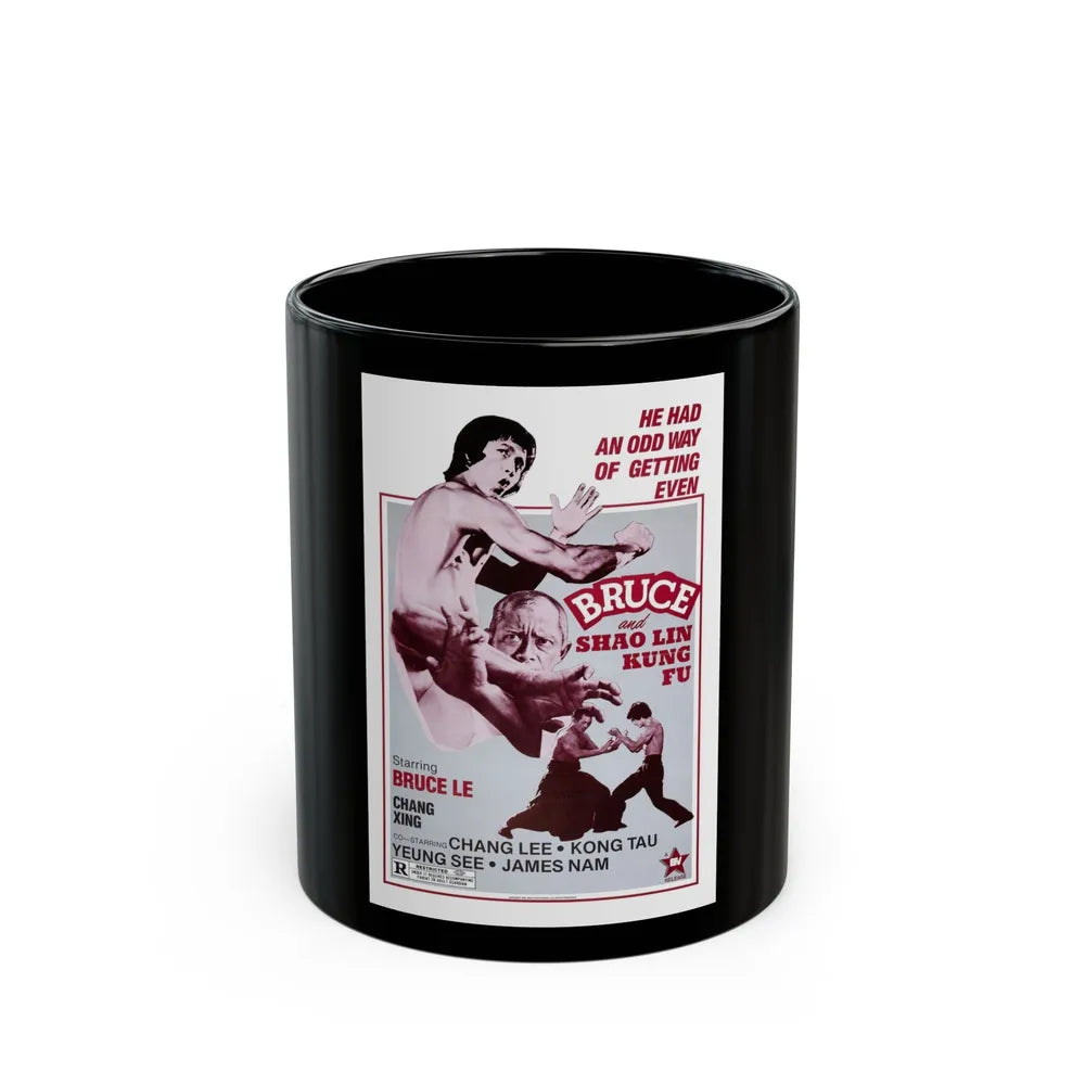 BRUCE AND SHAOLIN KUNG FU 1977 Movie Poster - Black Coffee Mug-11oz-Go Mug Yourself