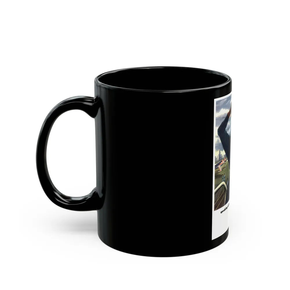 Capital Airlines advertisement - Black Coffee Mug-Go Mug Yourself