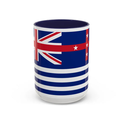 Upper Murray River Flag - Accent Coffee Mug-15oz-Navy-Go Mug Yourself