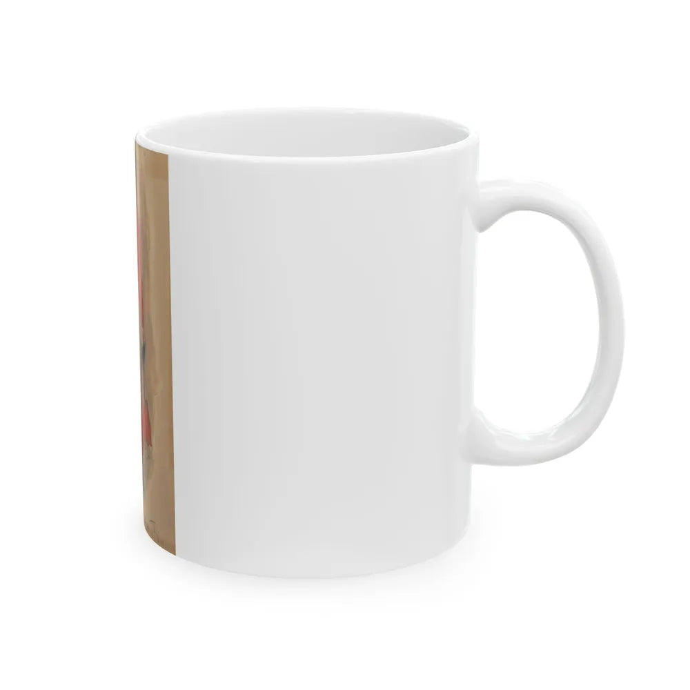 Crossed Wires, American Magazine story interior illustration - White Coffee Mug-Go Mug Yourself