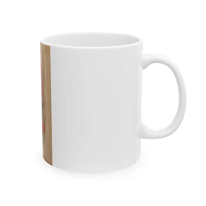 Crossed Wires, American Magazine story interior illustration - White Coffee Mug-Go Mug Yourself