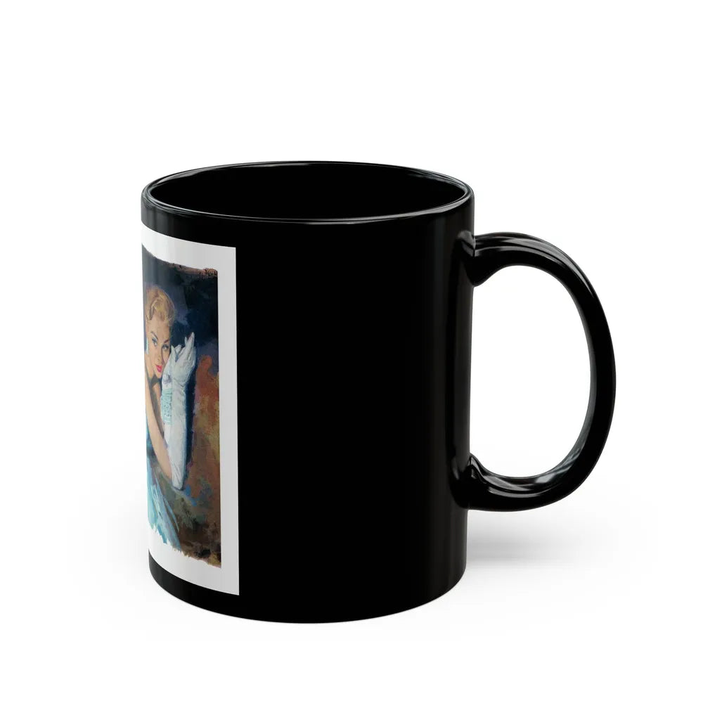 Bait by Nell Lamburn, Woman's Journal illustration - Black Coffee Mug-Go Mug Yourself