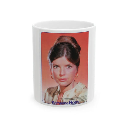 Katharine Ross #13 (Vintage Female Icon) White Coffee Mug-11oz-Go Mug Yourself