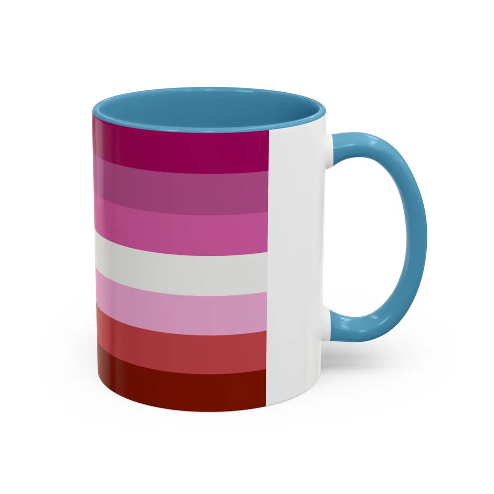 Lesbian Pride Flag - Accent Coffee Mug-Go Mug Yourself