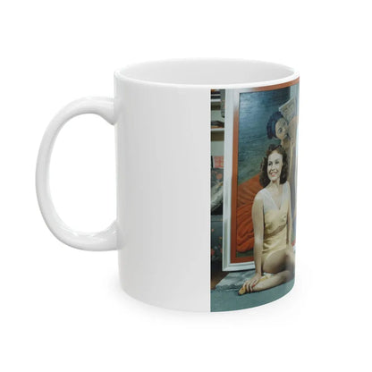 Paulette Goddard #59 (Vintage Female Icon) White Coffee Mug-Go Mug Yourself