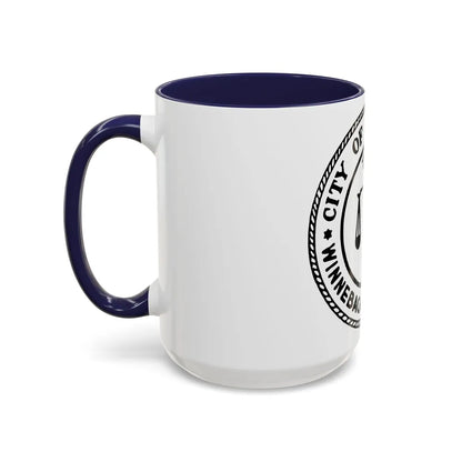 Seal of Rockford Illinois - Accent Coffee Mug-Go Mug Yourself