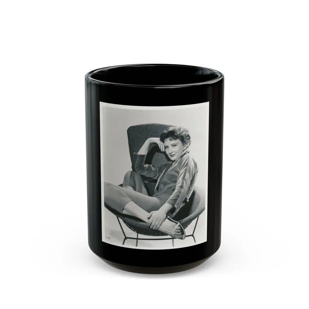 Carol Ohmart #52 (Vintage Female Icon) Black Coffee Mug-15oz-Go Mug Yourself