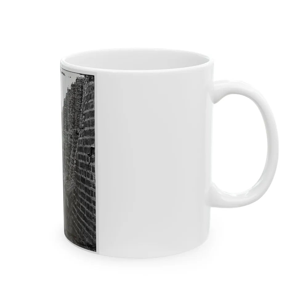 Charleston, S.C. Breach Patched With Gabions On The North Wall Of Fort Sumter (U.S. Civil War) White Coffee Mug-Go Mug Yourself