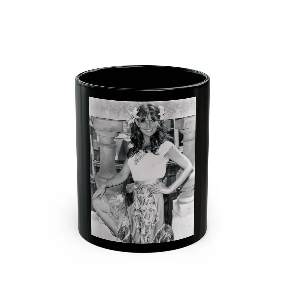 Caroline Munro #288 (Vintage Female Icon) Black Coffee Mug-11oz-Go Mug Yourself