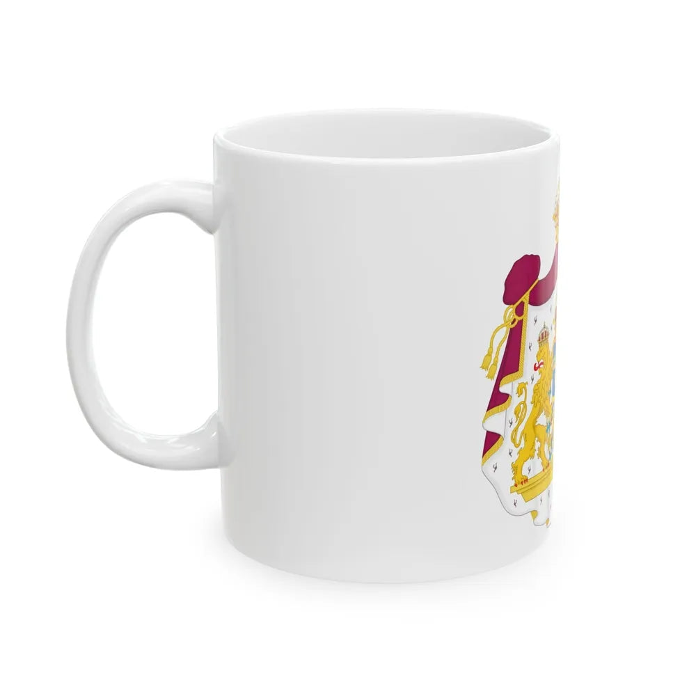 Great coat of arms of Sweden - White Coffee Mug-Go Mug Yourself