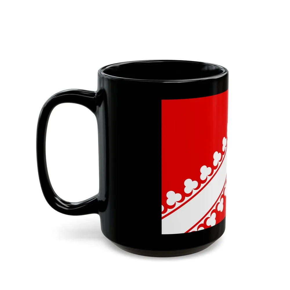 Flag of Bas Rhin France 2 - Black Coffee Mug-Go Mug Yourself