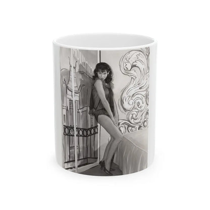 Diane McBain #24 (Vintage Female Icon) White Coffee Mug-11oz-Go Mug Yourself