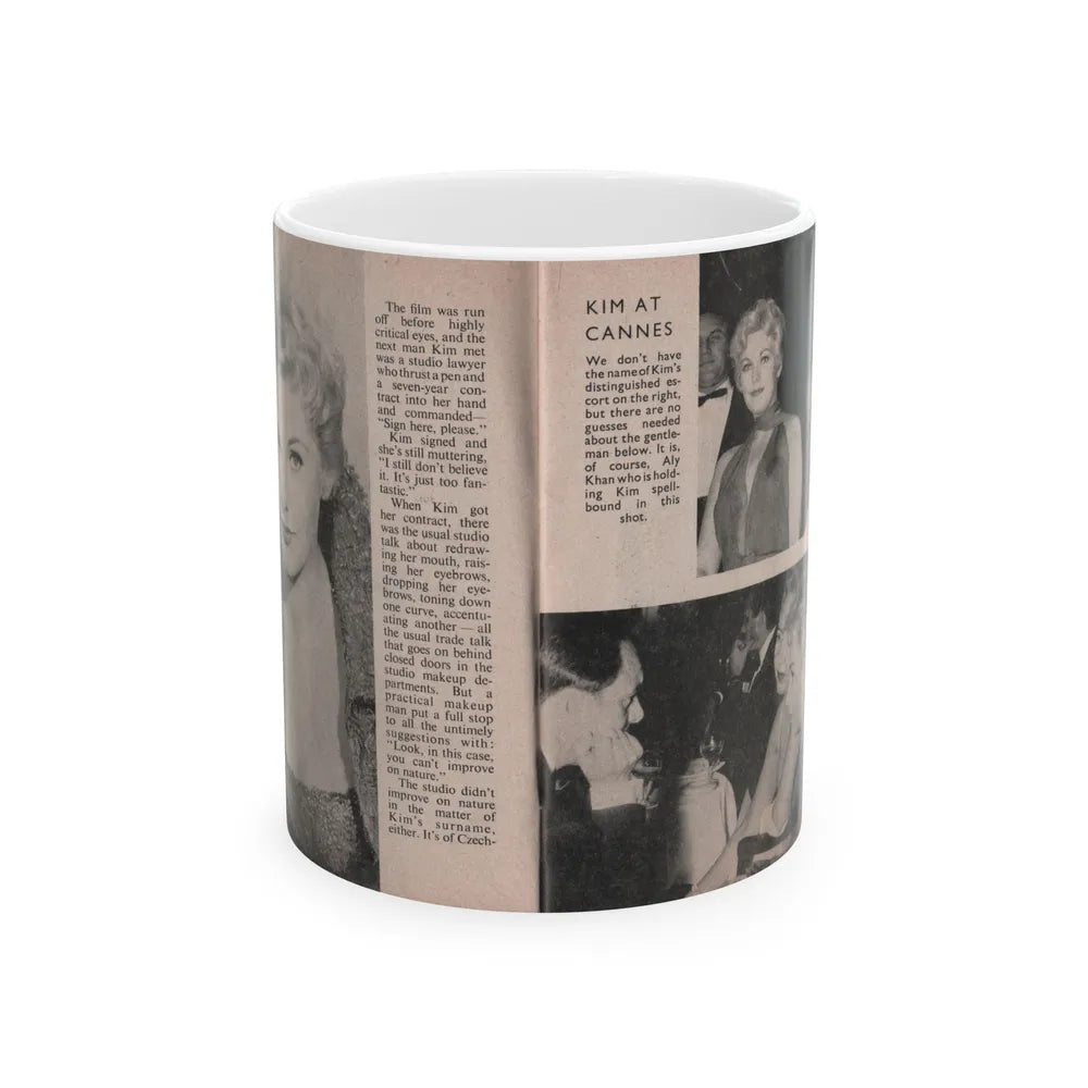 Kim Novak #147 - Scanned Mag. 66 Photos (Vintage Female Icon) White Coffee Mug-11oz-Go Mug Yourself