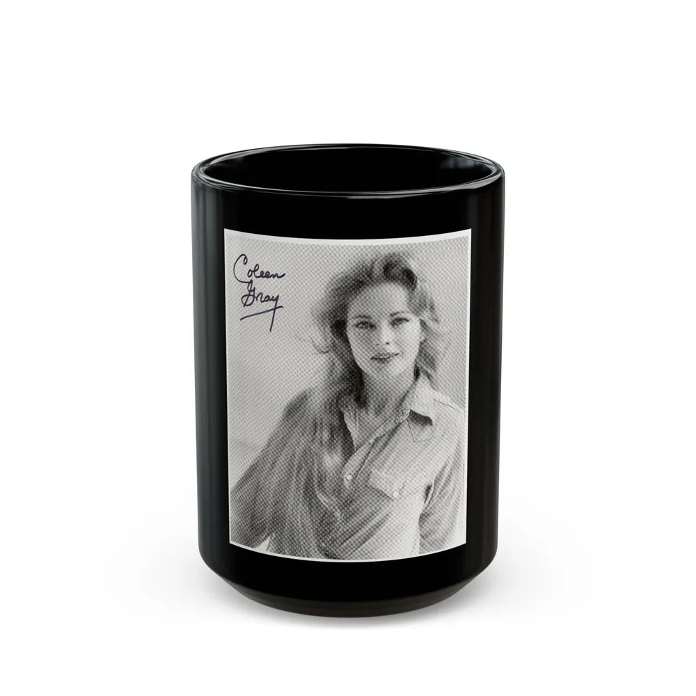 Coleen Gray #13 (Vintage Female Icon) Black Coffee Mug-15oz-Go Mug Yourself