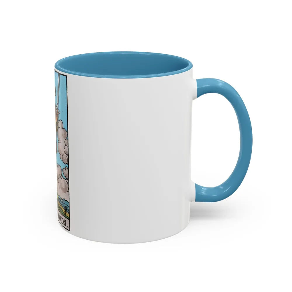 The Page of Swords (Tarot Card) Accent Coffee Mug-Go Mug Yourself