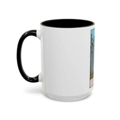 The 9 of Wands (Tarot Card) Accent Coffee Mug-Go Mug Yourself