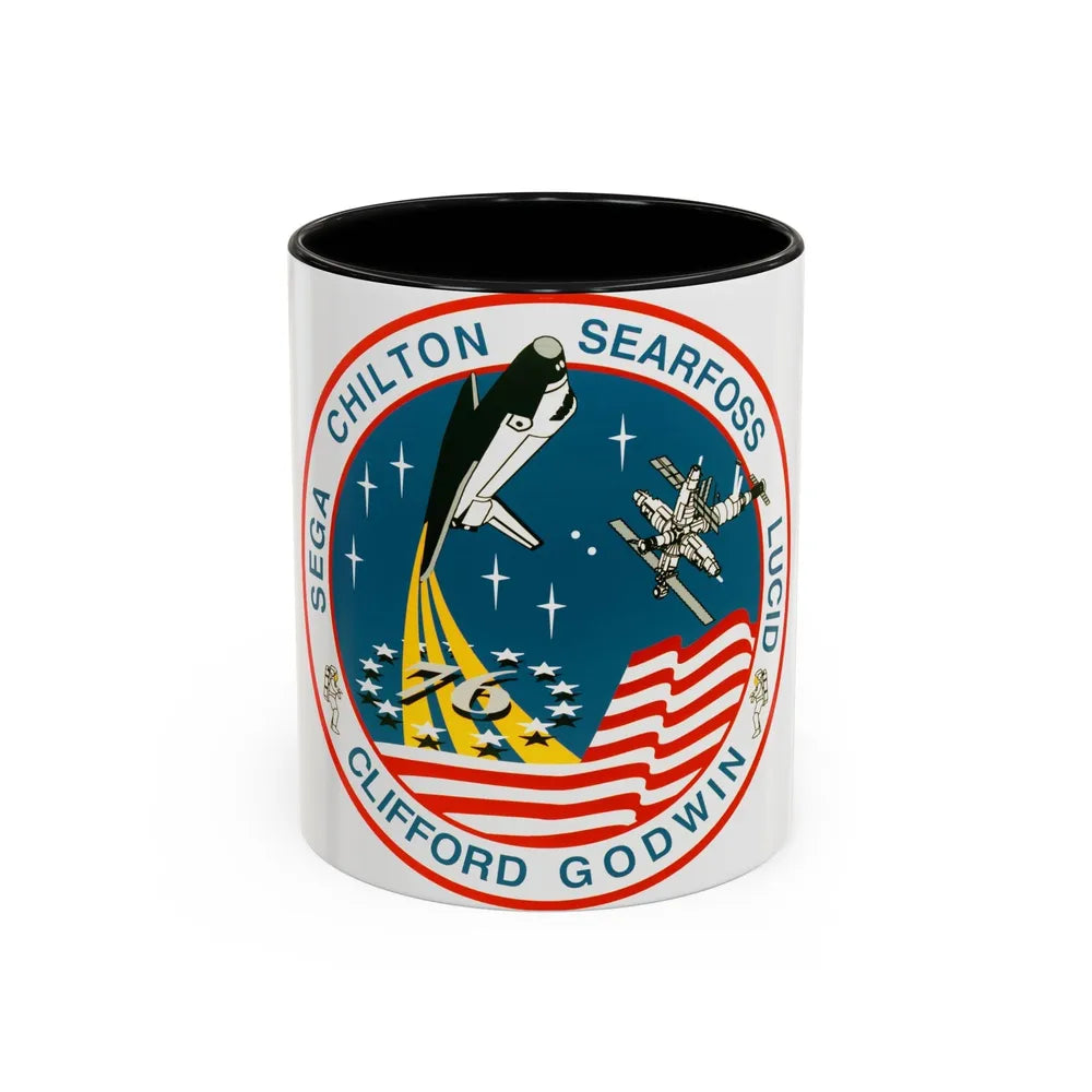 STS 76 (NASA) Accent Coffee Mug-11oz-Black-Go Mug Yourself